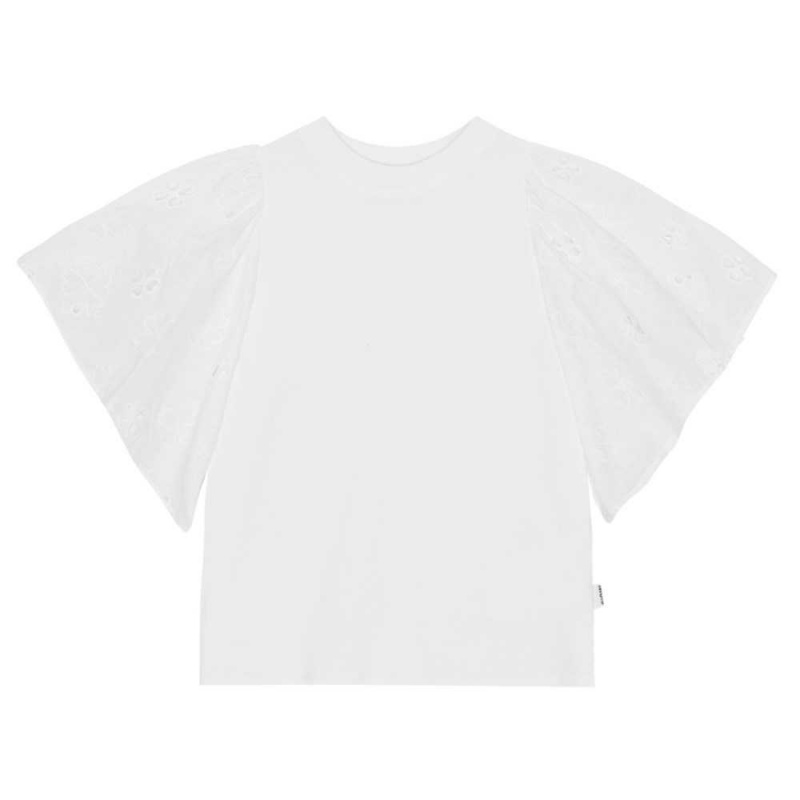 Molo Ritza T Shirts Tops Mädchen White | CH0000492