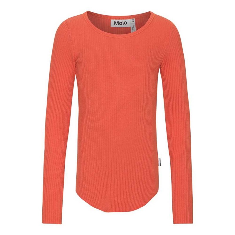 Molo Rochelle T Shirts Tops Mädchen Red Clay | CH0000565