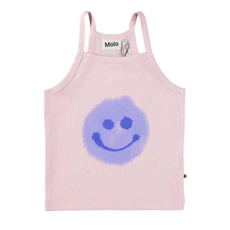 Molo Ronja T Shirts Tops Mädchen Lilac Smile | CH0000185