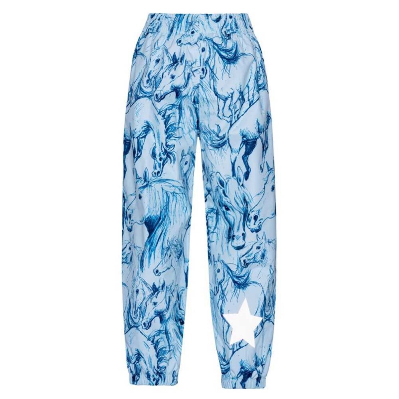 Molo Waits Regenkleidung Sky Blue Horses | CH0000068